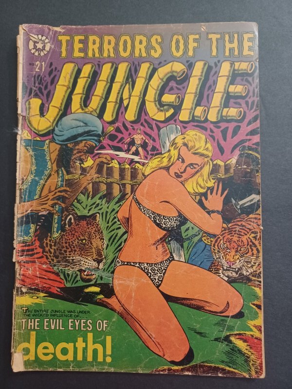 Terrors of The Jungle #21 -Bondage cover LB Cole - Star Publications - 1953 - FR