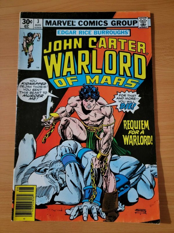 John Carter, Warlord of Mars #3 ~ FINE FN ~ 1977 Marvel Comics