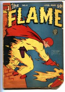 THE FLAME #4 COMIC BOOK-Fox Golden-Age Super-Hero 1941