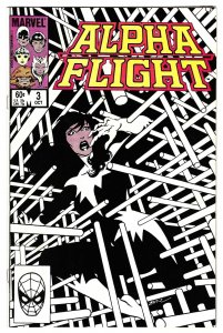 Alpha Flight #3 (Oct 1983) Marvel ~ Key Origin Issue,  Direct Edition (C)