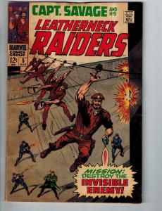 Captain Savage # 5 VG Marvel War Comic Book Jensen Prestige Collection S85