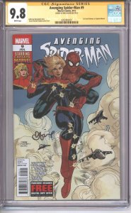 Avenging Spider-Man #9 CGC Signature Series 9.8 2012 Marvel Signed Brie Larson