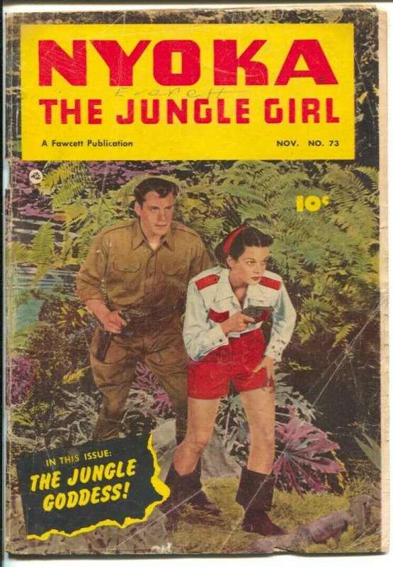 Nyoka The Jungle Girl #73 1952- Fawcett-Kay Aldridge-Clayton Moore photo cove...