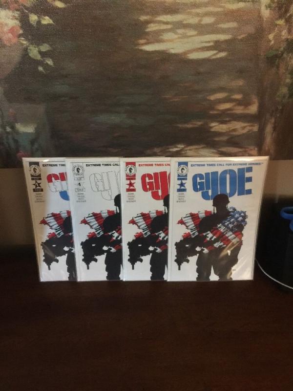 G.I. Joe 1 All 4 Covers Set Red White Blue And All Three All Nm/m Near Mint