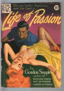 Stork Original Novel 1949-Life Of Passion-Gordon Semple-Rodewald cover-FR