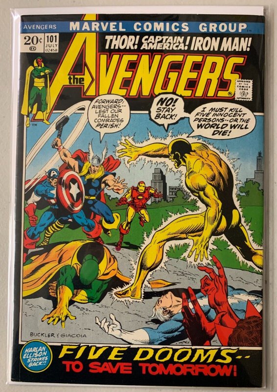 Avengers #101 Marvel 1st Series (4.5 VG+) Harlan Ellison pilot (1972)