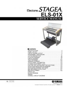 Yamaha ELS01X (ELS-01X) Keyboard Service Manual with Sche...