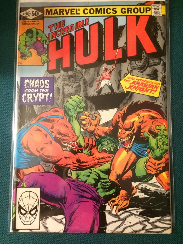 The Incredible Hulk #257 introducing The Arabian Knight!