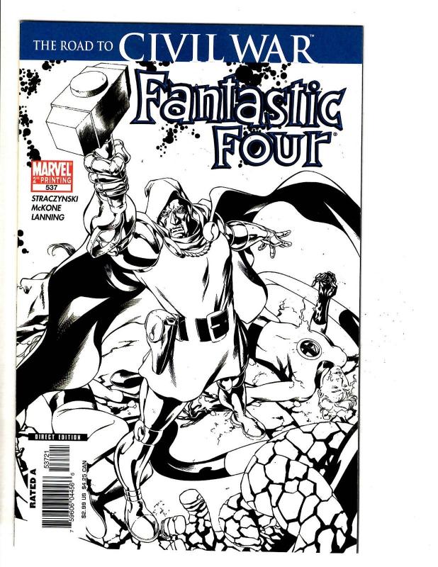 Lot Of 7 Fantastic Four Marvel Comic Books # 537 538 539 2 31 ANN 2000 415 JD5 