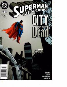 Lot Of 2 Comic Books DC Superman in Action Comics #753 and #755 Batman LH17