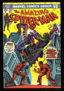 Amazing Spider-Man #136 VG+ 4.5 Qualified Missing Marvel Value Stamp