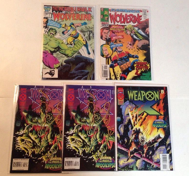 Wolverine Mixed Lot Near Mint Hulk Special Flashback Weapon X  2 3