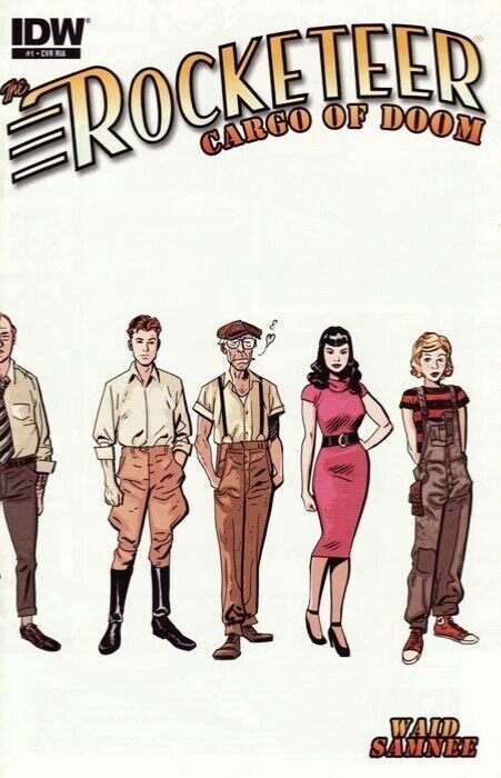 THE ROCKETEER CARGO OF DOOM #1 CHRIS SAMNEE DESIGN SKETCH COVER IDW NM.