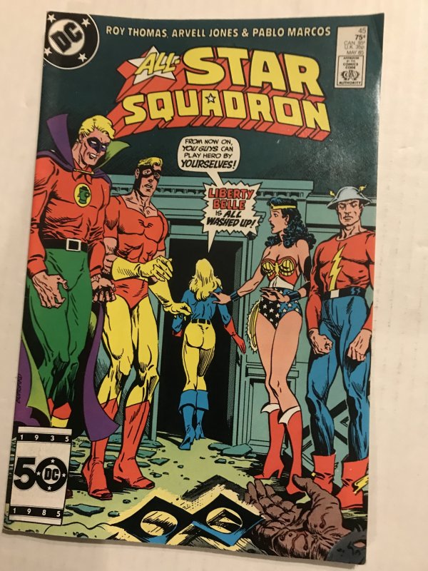 All-Star Squadron #45 : DC 5/85 VG; Liberty Belle, WW2 Nazi battle