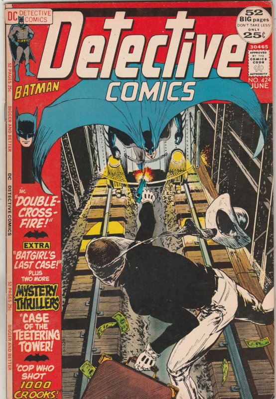 Detective Comics #424 (1972) Mid-High-Grade Batgirl key! FN/VF Adams cover! Wow!