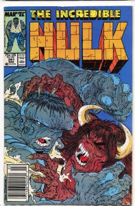 The Incredible Hulk #341 Newsstand Edition (1988) Hulk