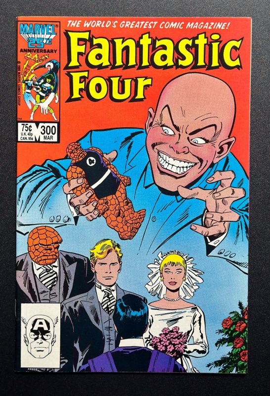 Fantastic Four #300 (1987) Marriage of Johnny Storm & Alicia Masters - VF+/NM