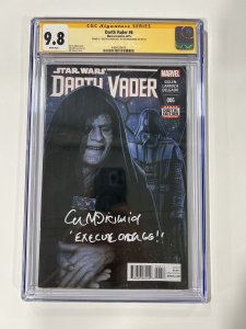 Darth Vader Star Wars 6 Cgc 9.8 SS Sign Ian Mcdiarmid Quote Execute Order 66