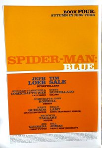 Spiderman Blue Book 4 Autumn in New York Vol 1 No 4 Oct 2002 Jeph Loeb Tim Sale 