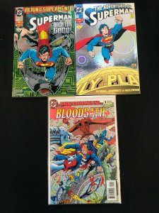 SUPERMAN 3PC LOT (VF) ADVENTURES!! BLOODBATH!! 1993