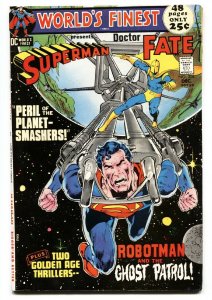 WORLD'S FINEST #208 1971-DC-SUPERMAN-DR FATE-ROBOTMAN ORIGIN-FN