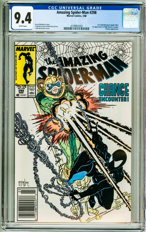 The Amazing Spider-Man #298 (1988) CGC 9.4! 1st Todd McFarlane Spider-Man!