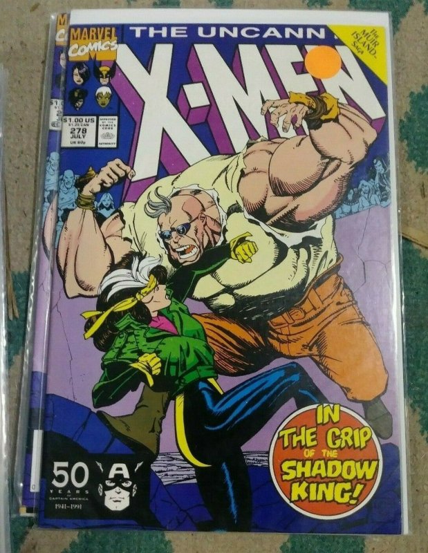 UNCANNY X-MEN #278 1991 MARVEL MUIR ISLAND SAGA SHADOW KING ROGUE GUIDO gambit 