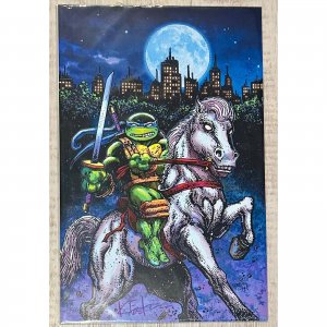 TMNT 11x17 Art Print Signed by Kevin Eastman - Leonardo