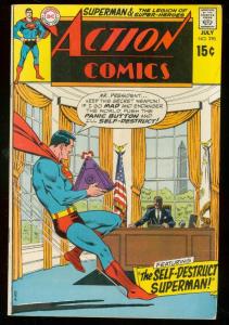 ACTION COMICS #390 1970- SUPERMAN-DC COMICS-OVAL OFFICE VG