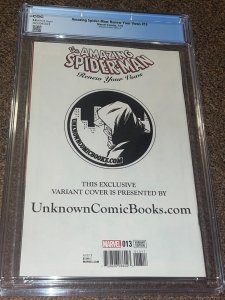 Spider-Man Renew Your Vows 13, Campbell Unknown Virgin Variant D, CGC Graded 9.8