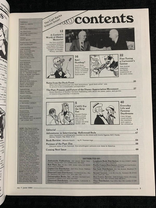 1984 NEMO Classic Comics Library #7 FN+ 6.5 Carl Barks & Floyd Gottfredson