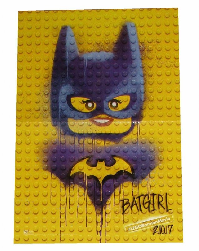 Lego Batman Movie Batgirl Folded Promo Poster DC 2017 (11.5 x 17) - New!