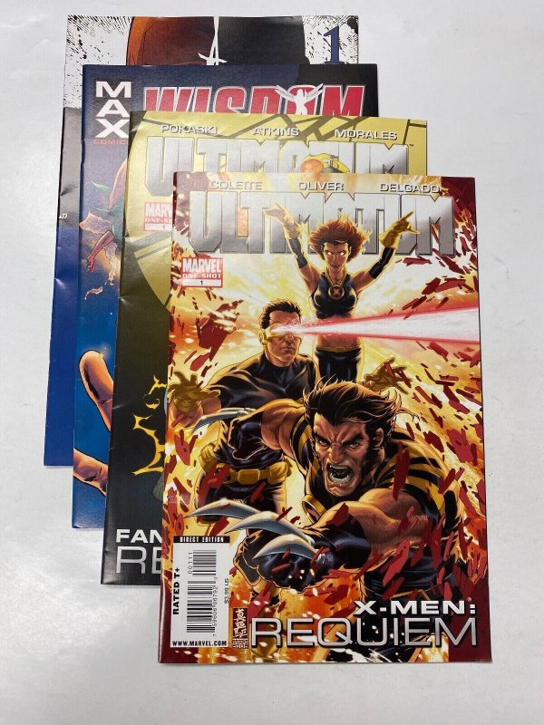 4 MARVEL comic book Civil War X-Men #1 Wisdom #1 Ultimatum X-Men #1 79 KM10