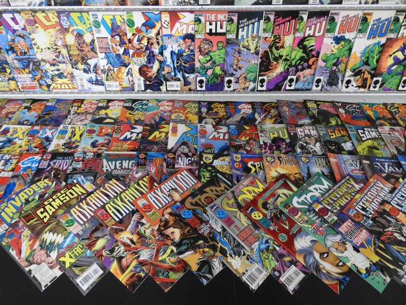 Huge Lot 190+ Comics W/Incredible Hulk, Ghost Rider, Storm+ Avg Fine+ Condition!