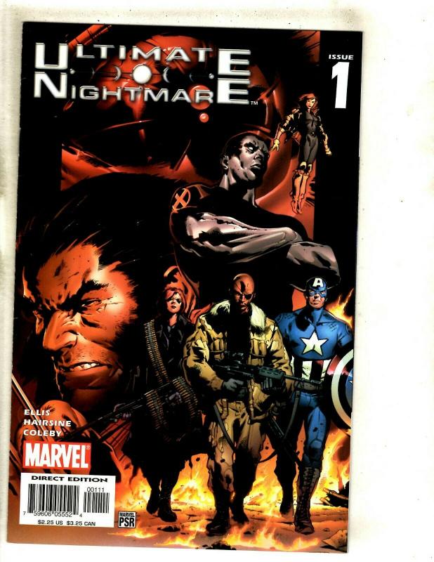 Lot Of 9 Ultimate Marvel Comic Books Nightmare #1 2 3 4 5 + Secret # 1 2 3 4 EK2