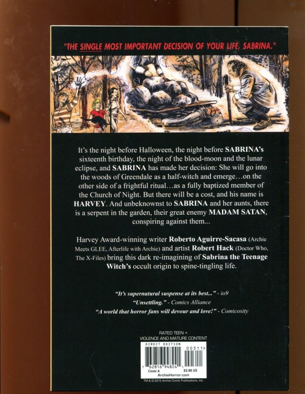 Chilling Adventures Of Sabrina #3 - Robert Hack Cover Art! (9.0/9.2) 2015