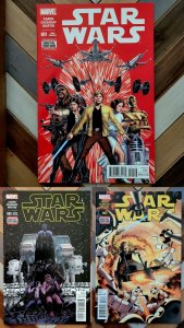 STAR WARS #1-3 (Marvel 2015) HIGH GRADE! Debut, 1st Marvel series (Jason Aaron)