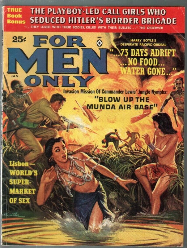 For Men Only 1/1963-Atlas-Mort Kunstler Jungle Girls-Hitler-Walter Popp-FN-