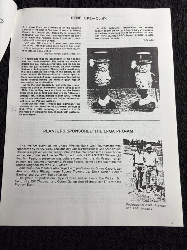 1982 PEANUT PALS PAPERS Fanzine Vol. 4 #5 FN 6.0 Mr. Peanut 3rd Convention 11pgs