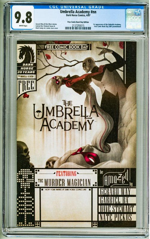 The Umbrella Academy FCBD Zero Killer (2007) CGC 9.8! 1st app Umbrella