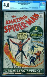 Amazing Spider-Man 1 CGC 4.0 with White Pages! 