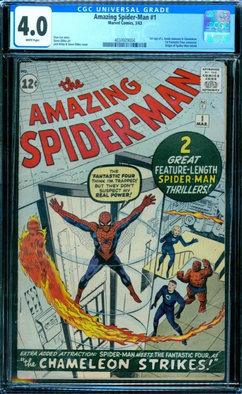 Amazing Spider-Man 1 CGC 4.0 with White Pages! 