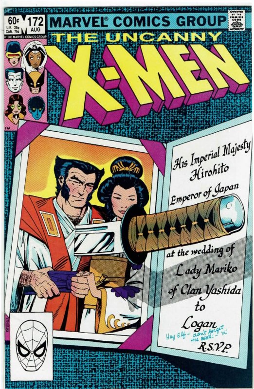 Uncanny X-Men #172 Chris Claremont Silver Samurai NM-