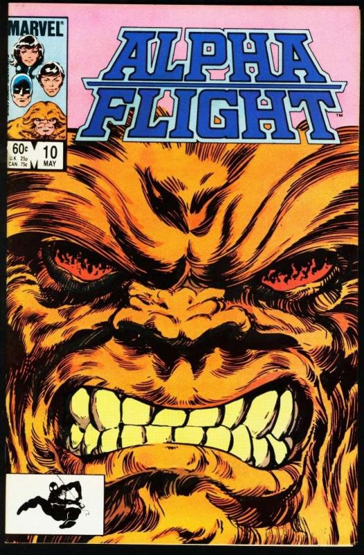 ALPHA FLIGHT #10-MARVEL COMICS-SASQUATCH-JOHN BYRNE NM