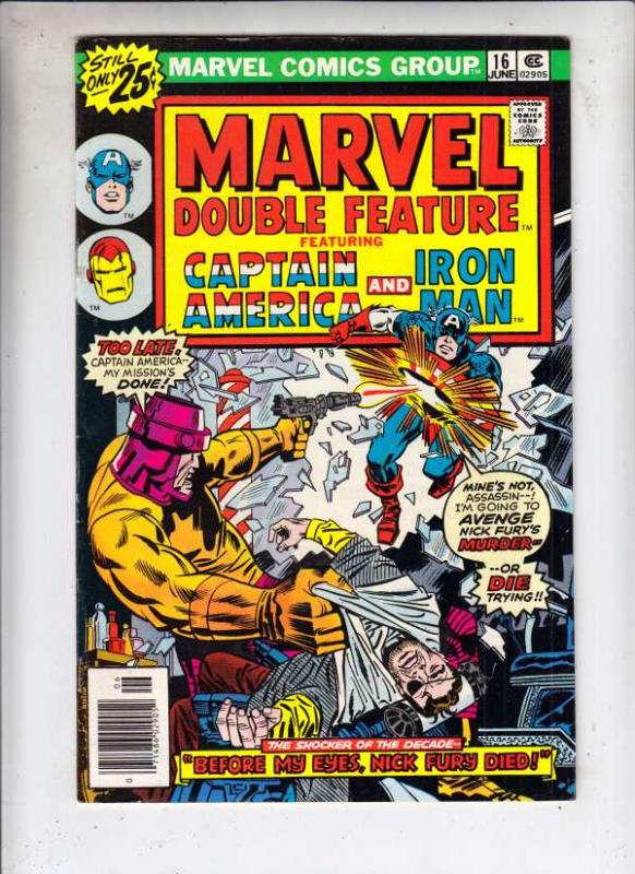 Marvel Double Feature Featuring Captain America and Iron Man #16 (Jun-76) NM-...