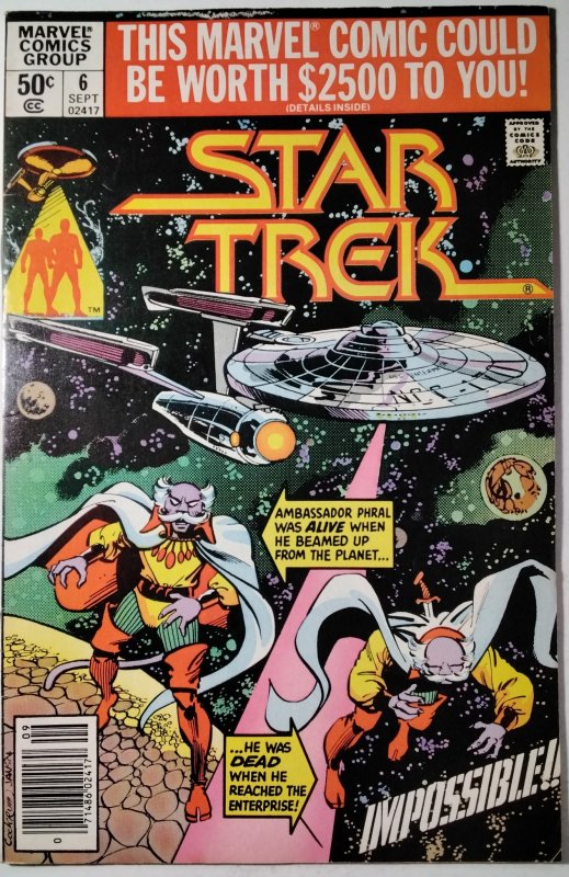 Star Trek #6 (1980) Marvel Comic Book J755