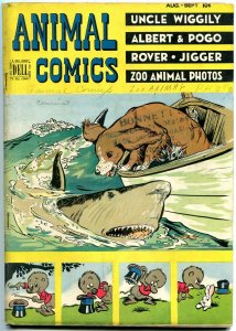 ANIMAL COMICS #28 1947-SHARK COVER-POGO-KELLY-J STANLEY VG-