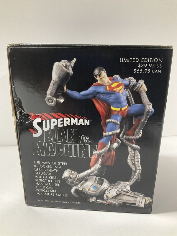 SUPERMAN MAN VS. MACHINE JERRY ORDWAY STATUE IN BOX LMTD 1995/2500 DC DIRECT 