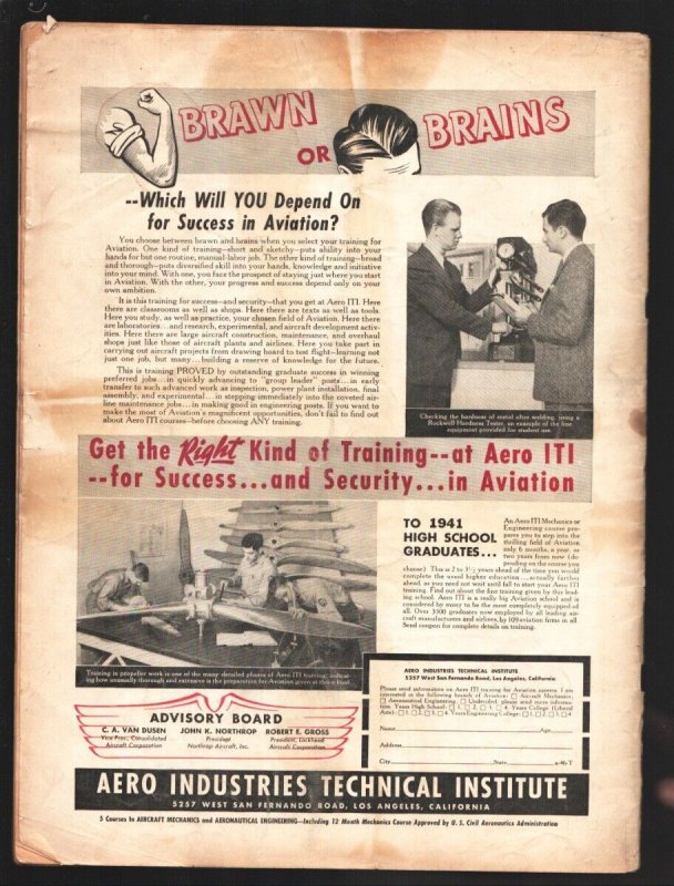 Air Trails 10/1941-Format change-Bedsheet format-Secret Agents of the Air Cor...