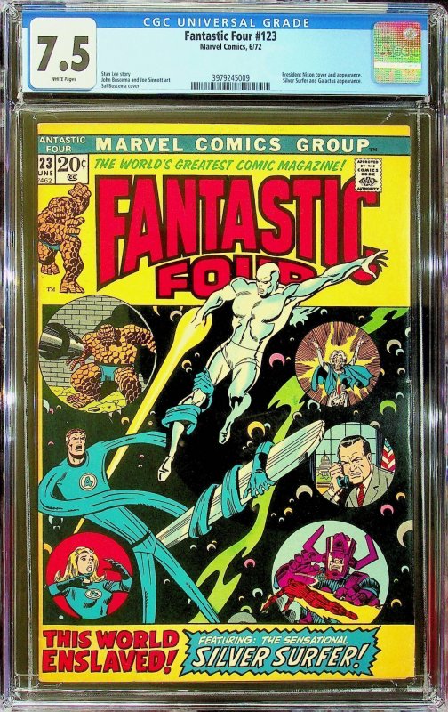 Fantastic Four #123 (1972) - CGC 7.5 - Cert #3979245009